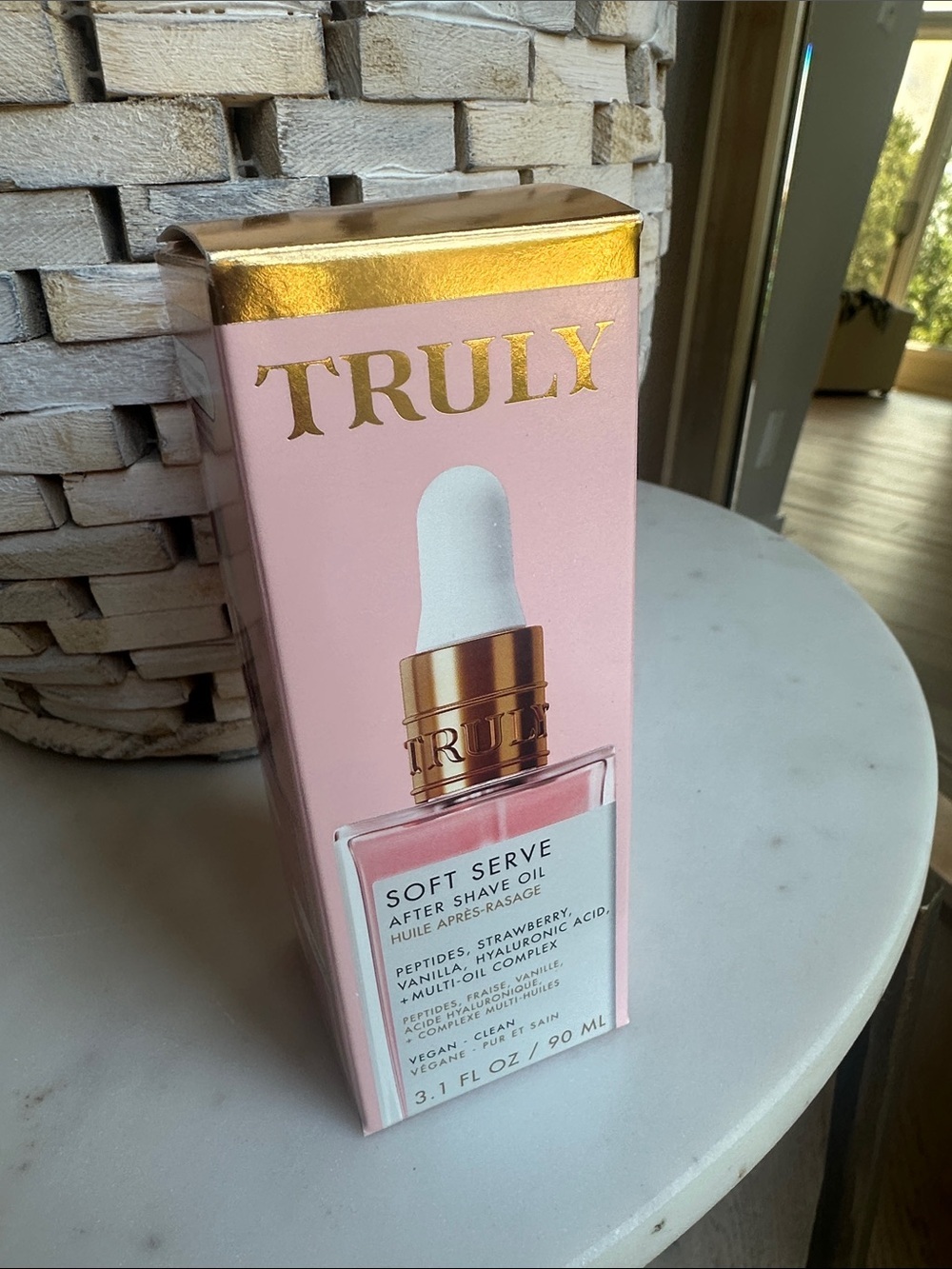 TRULY Soft Serve After Shave Oil - Pink & Gold Packaging